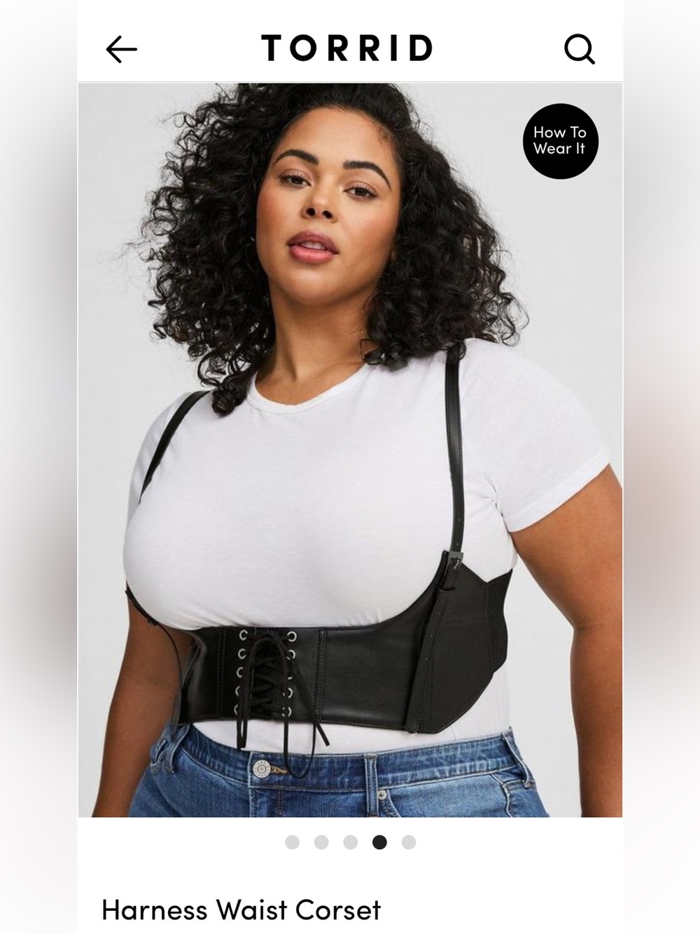 torrid Black Harness Waist Corset